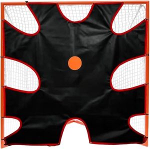 Lacrosse Goal Shooting Target – 6x6FT Training Accuracy with 8 Pitching Zones – Portable Easy Install for Backyard Sports Practice